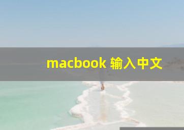 macbook 输入中文